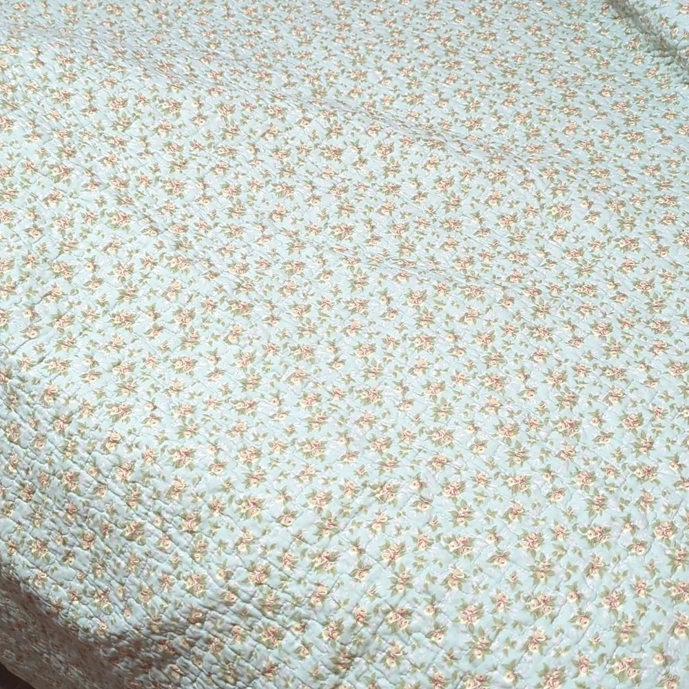 Vintage/HandMade The Old Country Store Floral Patchwork Prairie Cabin Quilt King
